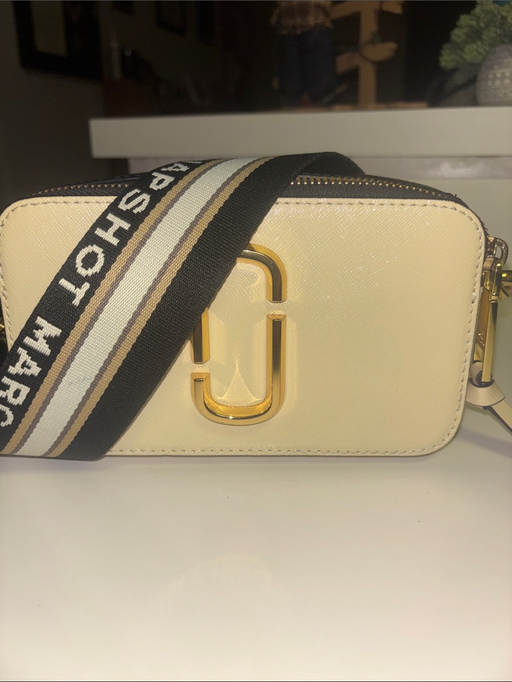 Marc Jacobs Snap Shot Camera Bag with Gold Hardware & Guitar Strap